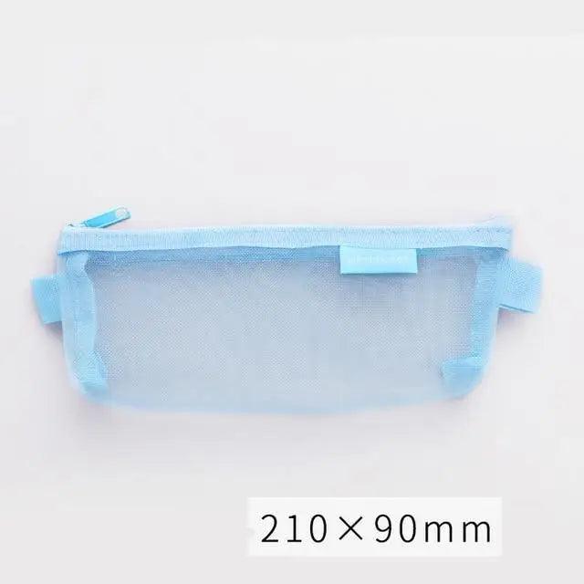 Stylish Transparent Office Pencil Case Simple Design Pen Bags Cute Storage Lightweight Pencil Bags For Student