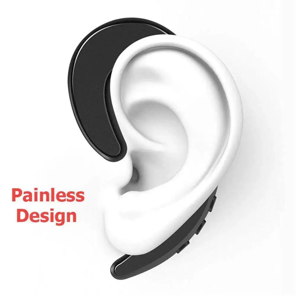 Stylish Unique Design Bone Conduction Earphone Wireless Bluetooth 4.2 Sports Stereo Headset For Laptop Ear Hook Ear Buds Lightweight Waterproof Earpiece For Business