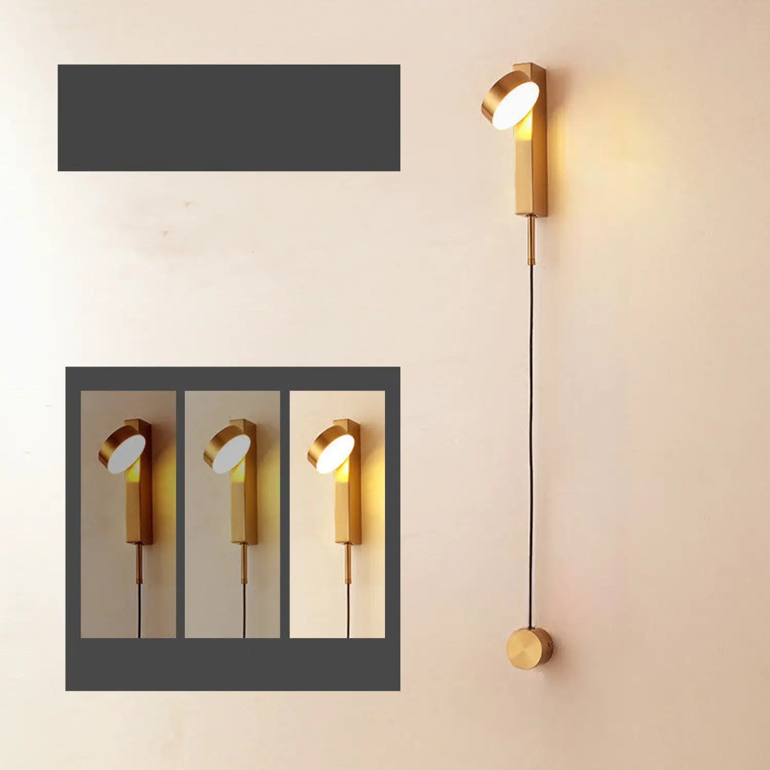 Stylish Wall Lamp for Bedroom with LED Rotating Design