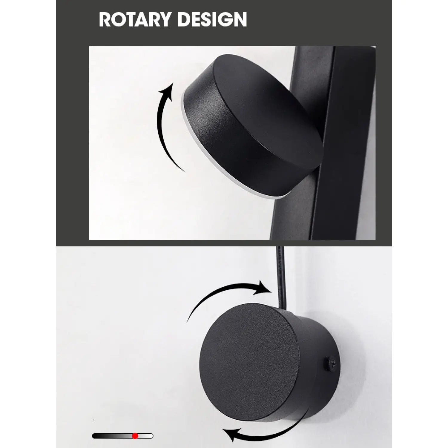 Stylish Wall Lamp for Bedroom with LED Rotating Design