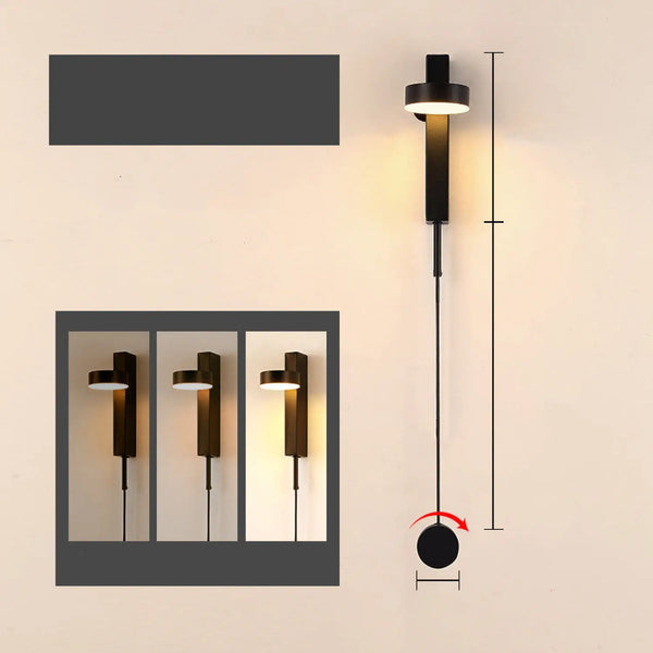 Stylish Wall Lamp for Bedroom with LED Rotating Design