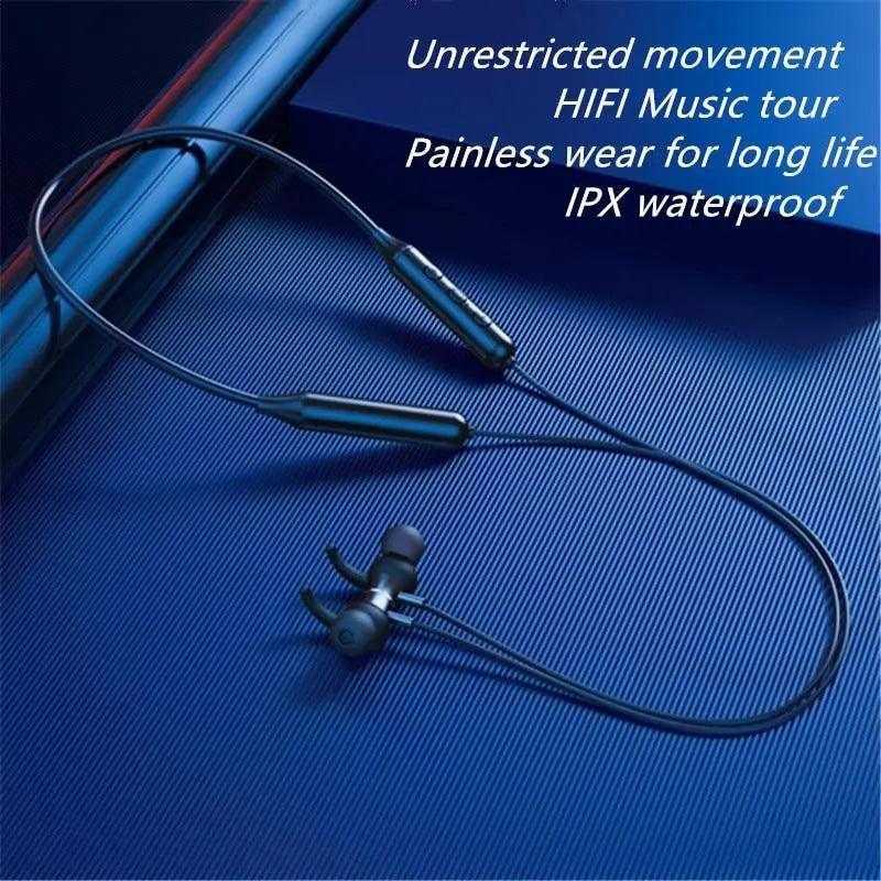 Stylish  Wireless Bluetooth Earphones Magnetic Sports Running Headset IPX5 Waterproof  Noise Cancelling Stereo Magnetic Earphones With Mic For Workout Running Gym