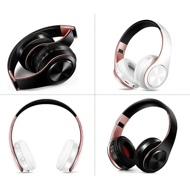 Stylish Wireless Bluetooth Headphone Stereo Headset Music Headset Foldable Wireless and Wired Stereo Headset Micro SD/TF FM For Cell Phone PC