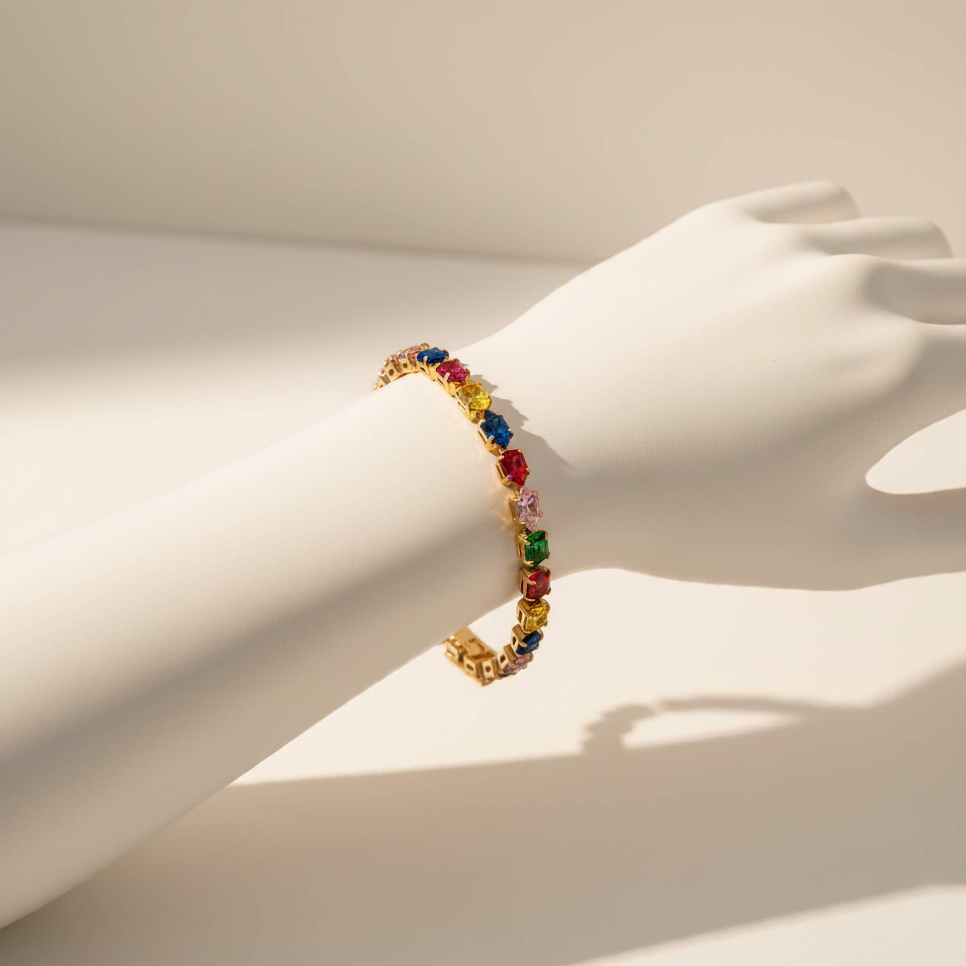 Multicolor Crystal Tennis Bracelet – Chic Everyday Jewelry Gift