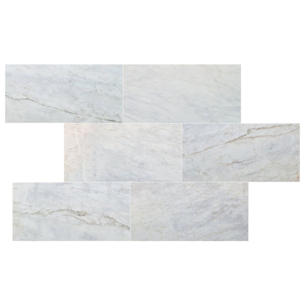 Sugar White Marble Polished Floor and Wall Tile - Large Format - Livfloors Collection