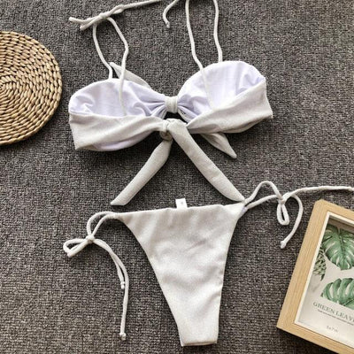 Summer Cute Vintage Women's Swimsuit Bikini Split Swimwear Women's Swimwear Women's 2-piece Beachwear Loose Bikini Fashion  Retro Bikini  Fashion Beachwear Summer Spa Beach Surf Sport