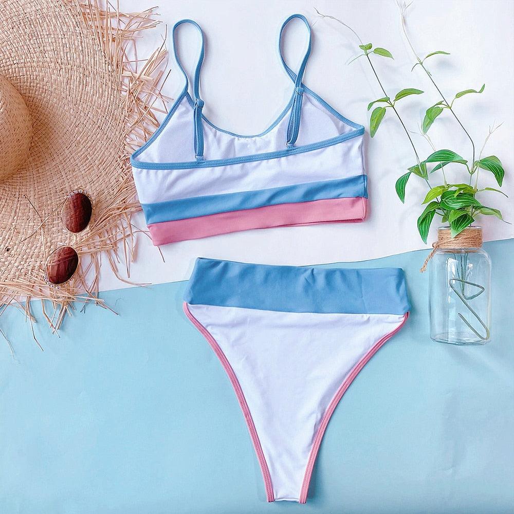 Summer Cute Vintage Women's Swimsuit Bikini Split Swimwear Women's Swimwear Women's 2-piece Beachwear Loose Bikini Fashion  Retro Bikini  Fashion Beachwear Summer Spa Beach Surf Sport