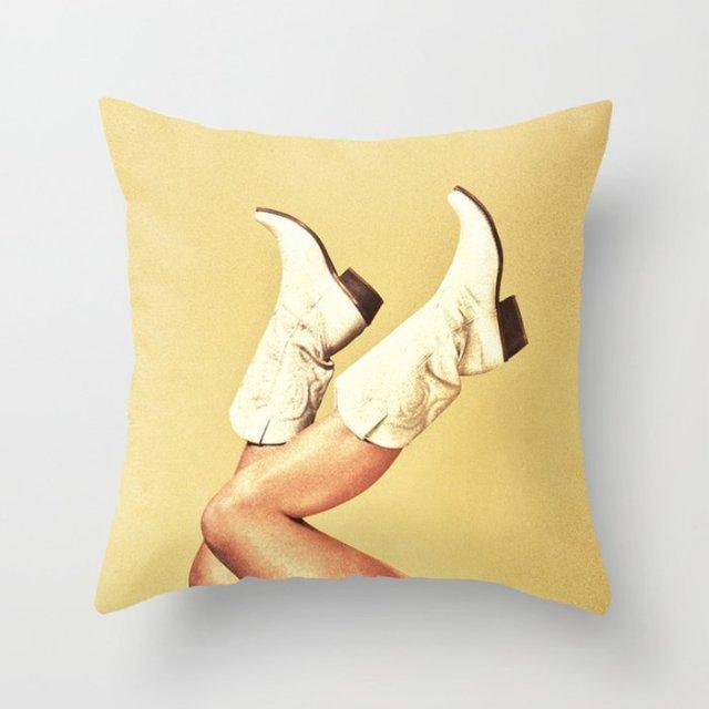 Summer Fashion Fresh Yellow Cute Pillows Case Geometry Yellow Pillow Case Cushion Cover Polyester Pillowcase Floral Cushion Case Modern Decorative Pillows For Bed Sofa Couch 45x45CM