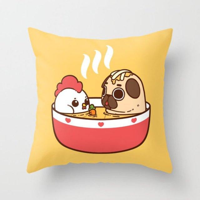 Summer Fashion Fresh Yellow Cute Pillows Case Geometry Yellow Pillow Case Cushion Cover Polyester Pillowcase Floral Cushion Case Modern Decorative Pillows For Bed Sofa Couch 45x45CM