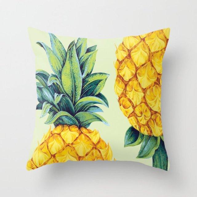Summer Fashion Fresh Yellow Cute Pillows Case Geometry Yellow Pillow Case Cushion Cover Polyester Pillowcase Floral Cushion Case Modern Decorative Pillows For Bed Sofa Couch 45x45CM