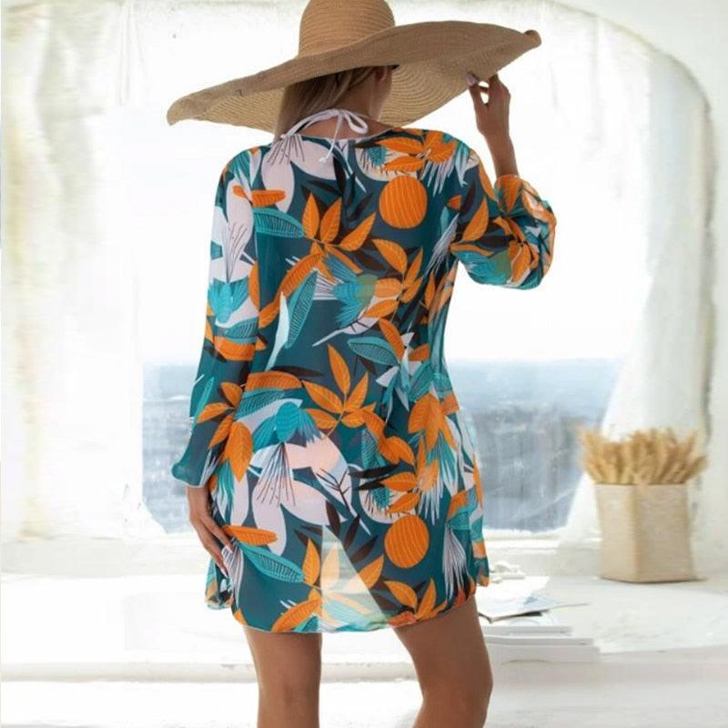 Summer Floral Print Bikini Swimsuit Women 3 Piece High-Waist Bikini Set Swimwear Female Push-Up Bathing Suit Tropical High Waist Wrap Swimsuit With Beach Cover Ups Soft And Breathable Summer Bikini