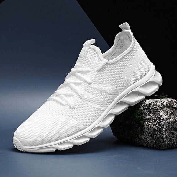 Summer Men's Casual Light Sneaker Outdoor Breathable Mesh Fashion Sports White Popular Style Running Casual Sneakers Couple Walk Sport Running Athletic Non Slip Fashion Sneakers