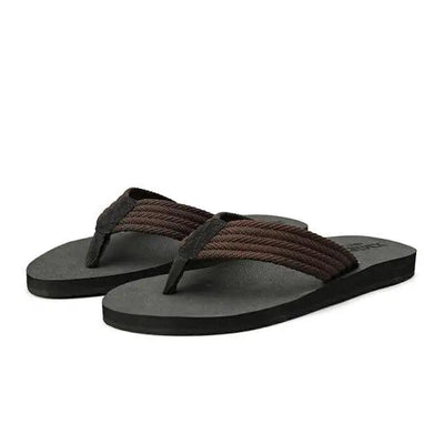 Summer Modern Men Flip- Flops Casual Beach Slippers Unique Design Flat Indoor Sandals Non-Slip Black Comfortable Flip Flops For Men