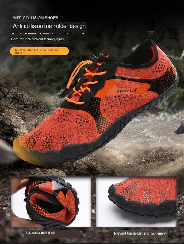 Summer Outdoor Mens Sports Water Shoes Non-Slip Beach Shoes Barefoot Upstream Shoes Quick-Dry Aqua Sock Barefoot For Beach Swim River Pool Lake Hiking Kayaking Surfing