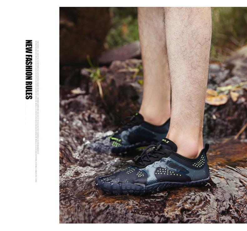 Summer Outdoor Mens Sports Water Shoes Non-Slip Beach Shoes Barefoot Upstream Shoes Quick-Dry Aqua Sock Barefoot For Beach Swim River Pool Lake Hiking Kayaking Surfing