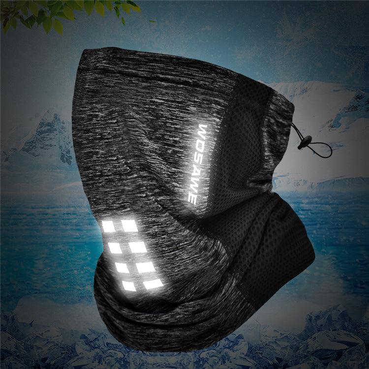 Summer Reflective Cycling Bandana Scarf Ice Silk Anti-UV Breathable Neck Buff Mountain Bike Bicycle Riding Scarf Bandana Motorcycle Bike Riding Protection Headscarf Camping Hiking Protective Face Camo Scarf Shemagh