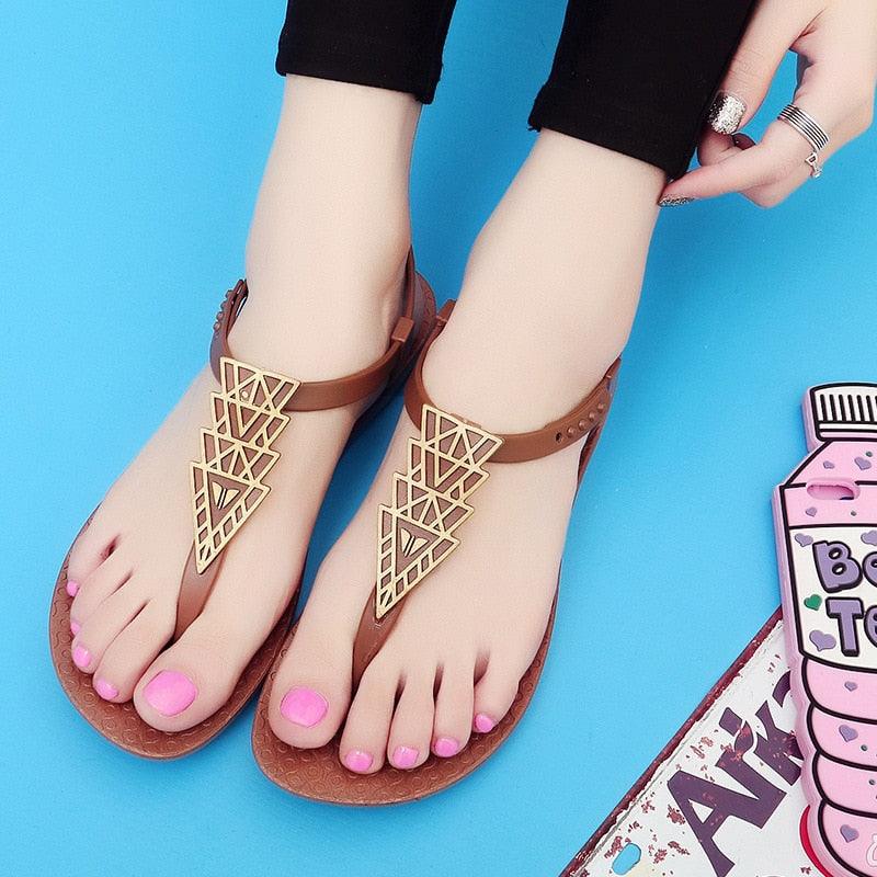 Summer Sandals Women New Flat Slides Flip Flops Seaside Vacation Shoes Woman Beach Flat Style Casual Sandals Slippers Beach Shoes Dress Summer Beach Shoes Thong Slippers
