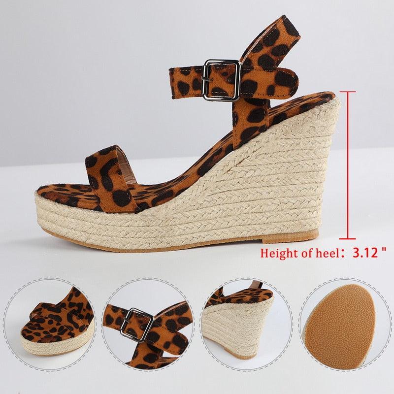 Summer Sandals Women Platform Shoes Candy Color Casual Girls Slip On Strap Cross Platform Espadrille Open Toe High Heel Sandals With Ankle Strap Buckle Up Shoes