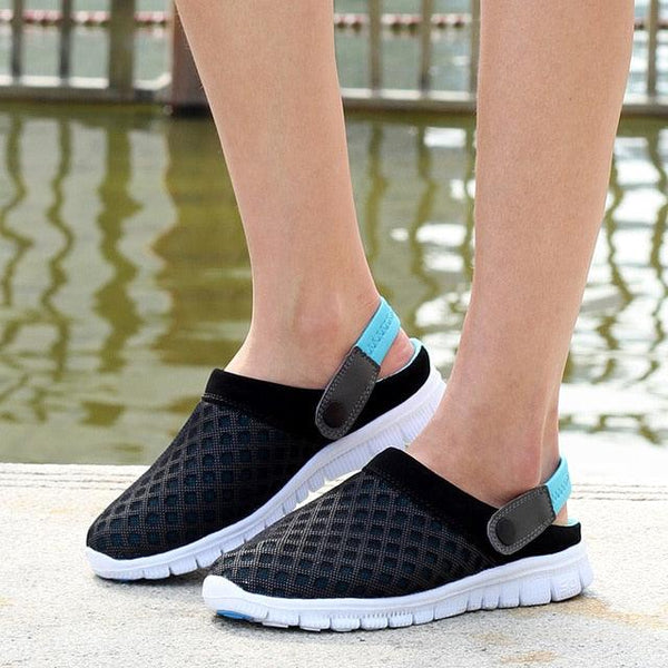 Summer Shoes Men Sandals Colorful Couples Beach Slippers Clogs Mens Breathable Summer Beach Slippers Lightweight Mesh Sandals Outdoor Walking Shoes