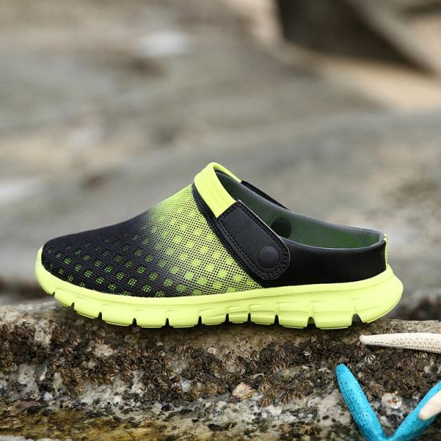Summer Shoes Men Sandals Colorful Couples Beach Slippers Clogs Mens Breathable Summer Beach Slippers Lightweight Mesh Sandals Outdoor Walking Shoes