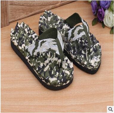 Summer Women Flip Flops Shoes Sandals Camouflage Outdoor Beach Shoes Slippers Daily Wear Casual Slippers Comfort Thong Style Flip Flops Sandals For Women With Arch Support For Comfortable Walk