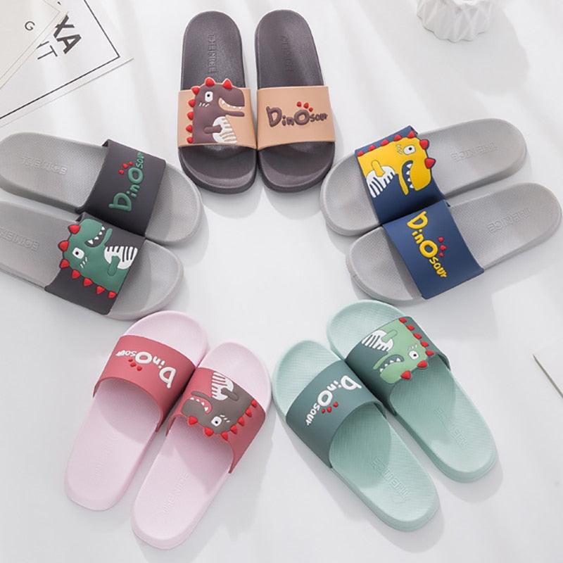 Summer Women Floor Flat Shoes Lovely Indoor Flip Flops Female Non-Slip Bathroom Home Slippers Women Cartoon Comfort Slip-On Sandal Shower Water Shoe