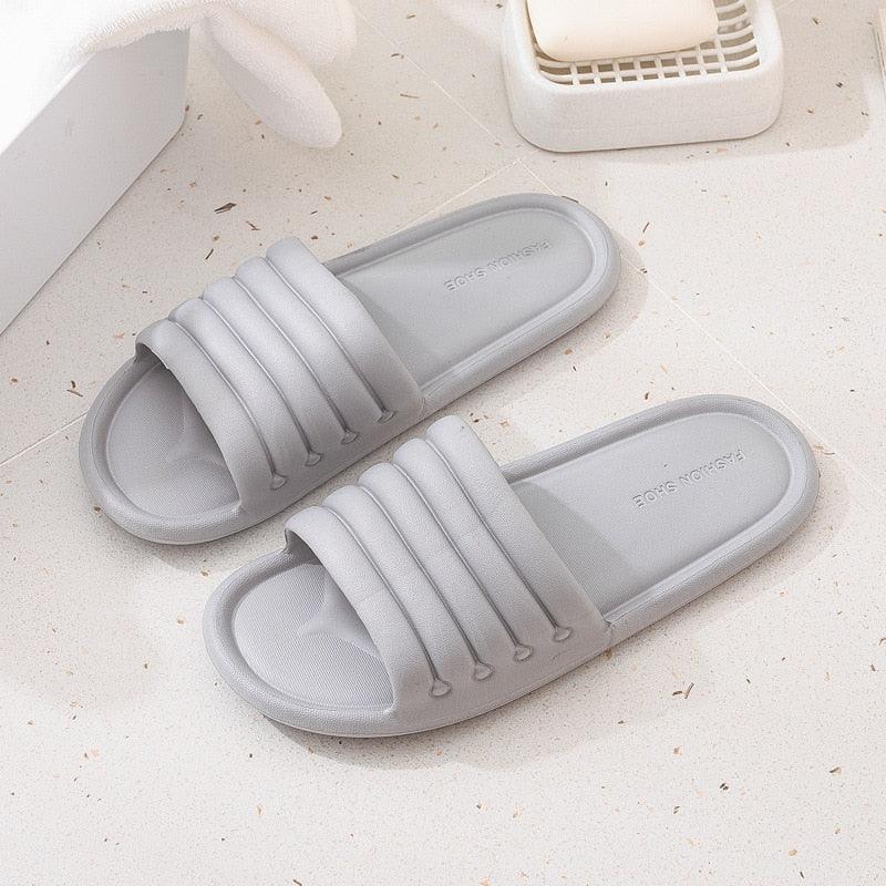 Summer Women Indoor Slippers Floor Flat Shoes Indoor Eva Flip Flops Non-Slip Bathroom Home Slippers Quick Drying Sandals EVA Anti-slip Open Toe Soft Slippers Shoes Pool Slippers