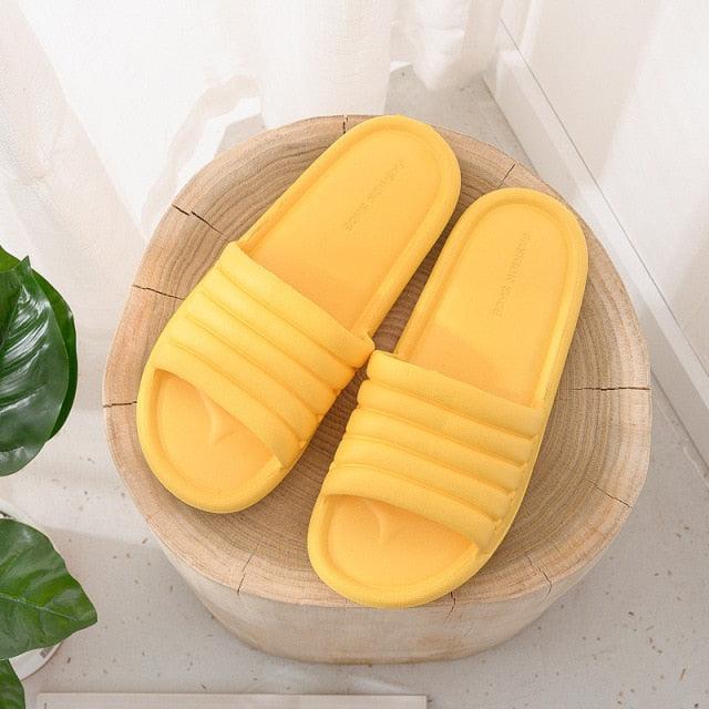 Summer Women Indoor Slippers Floor Flat Shoes Indoor Eva Flip Flops Non-Slip Bathroom Home Slippers Quick Drying Sandals EVA Anti-slip Open Toe Soft Slippers Shoes Pool Slippers