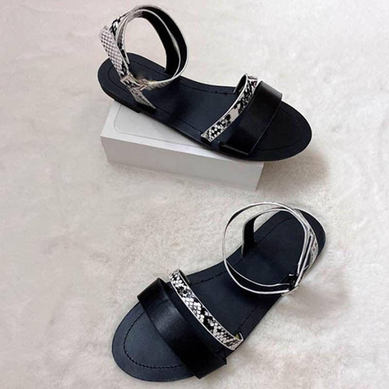 Summer Women's Sandals Fashion Fat Bottom Female Clip Toe Shoes Outdoor Beach Sandal Flat Sandal Ankle Strap Open Toe Breathable Summer Sandals Adjustable Buckle Strap Women Sandals