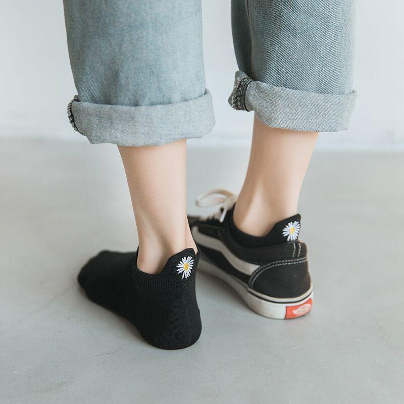 Summer Women's Socks Cute Flower Socks Simple Solid Color Socks Women's Long Socks Funny Breathable Socks For Men And Women