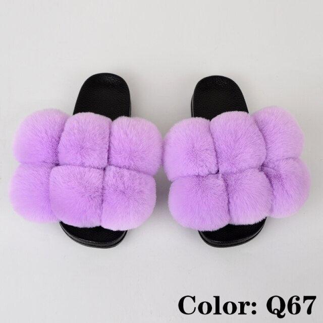 Summer Women Slippers Faux Fur Slides For Women Fluffy Slippers House Shoes Woman Slippers Open Toe Fuzzy Fur Slippers Girls Fluffy House Slides Outdoor Indoor Slippers