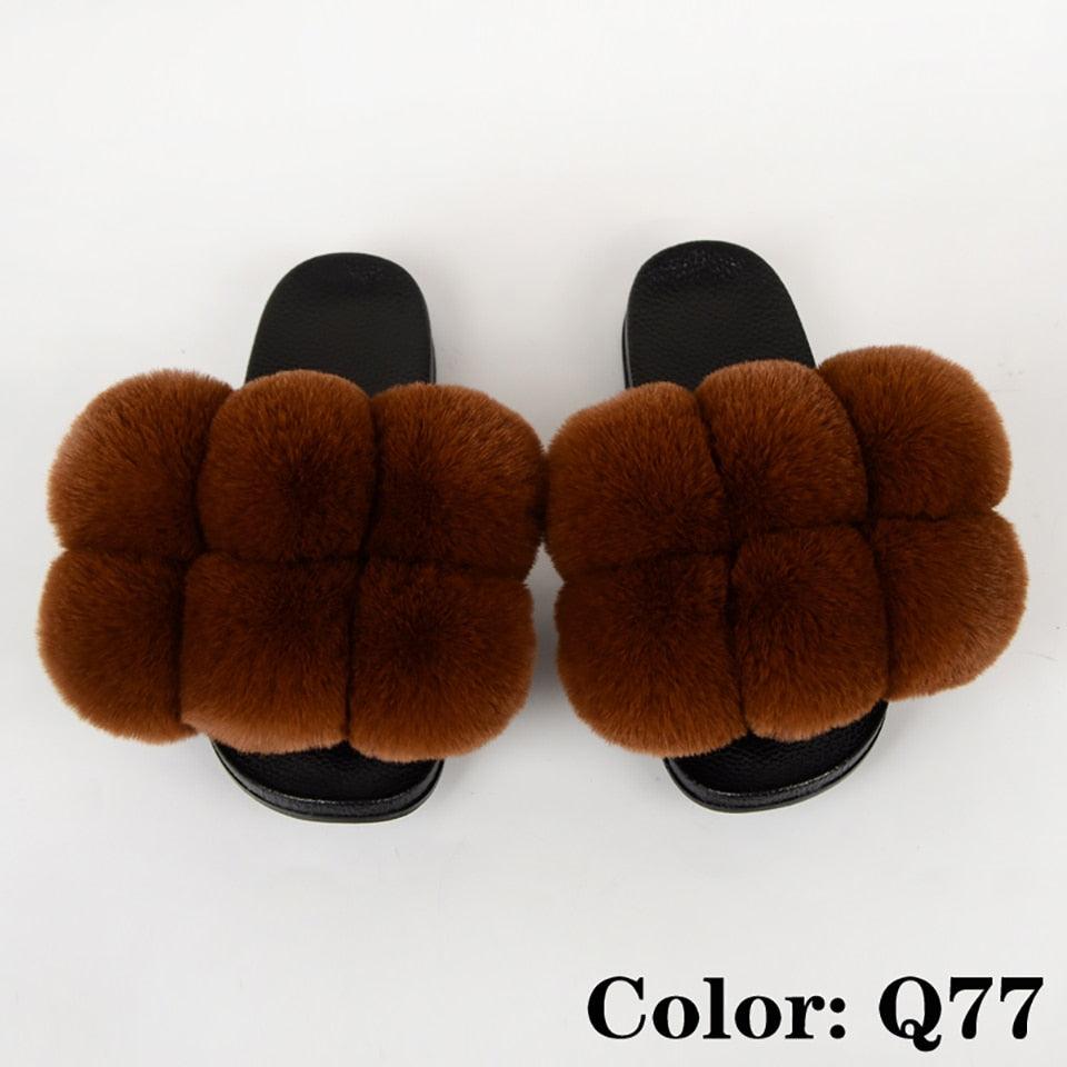 Summer Women Slippers Faux Fur Slides For Women Fluffy Slippers House Shoes Woman Slippers Open Toe Fuzzy Fur Slippers Girls Fluffy House Slides Outdoor Indoor Slippers