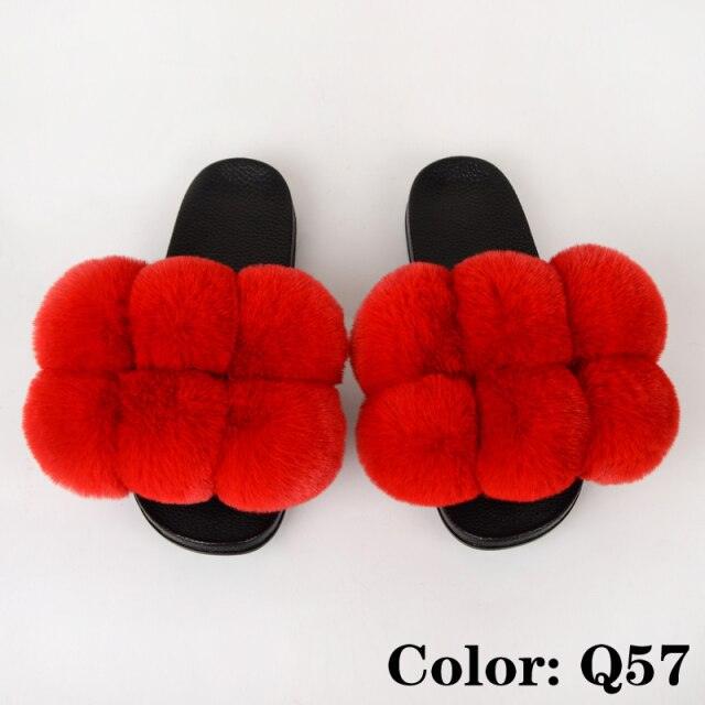 Summer Women Slippers Faux Fur Slides For Women Fluffy Slippers House Shoes Woman Slippers Open Toe Fuzzy Fur Slippers Girls Fluffy House Slides Outdoor Indoor Slippers