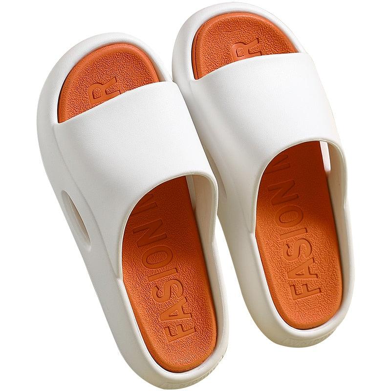 Summer Women Slippers Runway Shoes Outdoor Slides Men Flip Flops Thick Sole Non-slip Beach Pool Outdoor Slippers Anti-Slip Shower Spa Bath Pool Gym Slides Flip Flop Open Toe Comfortable Soft Sandals Casual Shoes