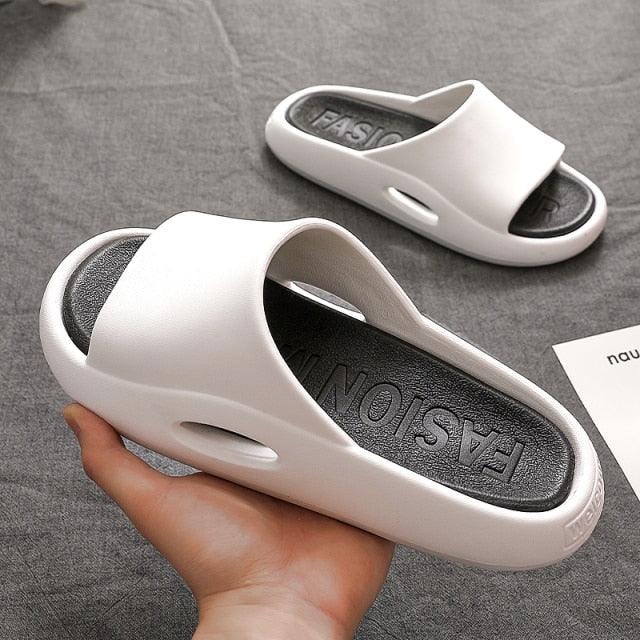 Summer Women Slippers Runway Shoes Outdoor Slides Men Flip Flops Thick Sole Non-slip Beach Pool Outdoor Slippers Anti-Slip Shower Spa Bath Pool Gym Slides Flip Flop Open Toe Comfortable Soft Sandals Casual Shoes