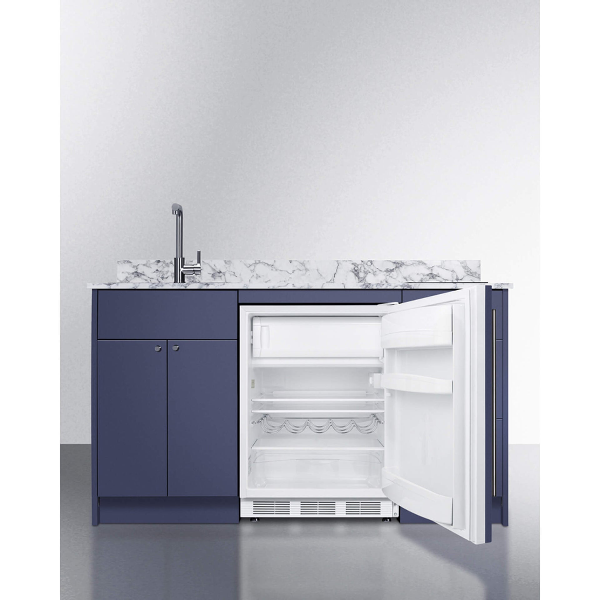 Summit Turnkey Caldera Kitchenette With A Cooktop, Refrigerator-Freezer, Sink, And Pre-Installed Cabinetry [CALDERAWH35] (SAK73248)