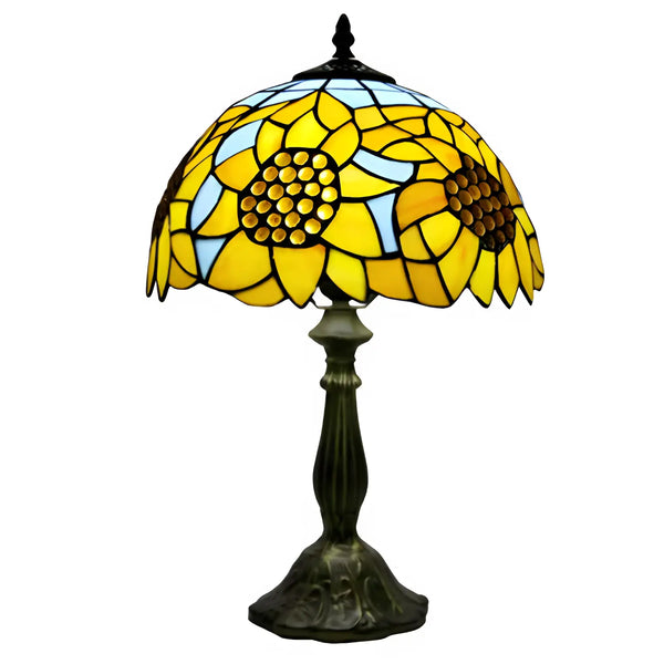 Sunflower Tiffany Lamp with Vibrant Glasswork