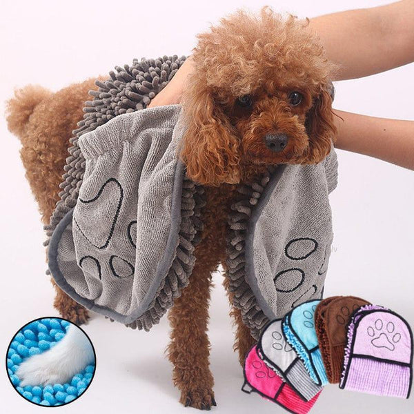 Super Absorbent Dog and Cat Bathrobe and Microfiber Bath Towels - Gifts for You 'n Me