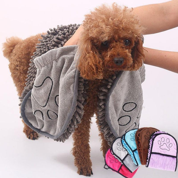 Super Absorbent Dog and Cat Bathrobe and Microfiber Bath Towels - Gifts for You 'n Me
