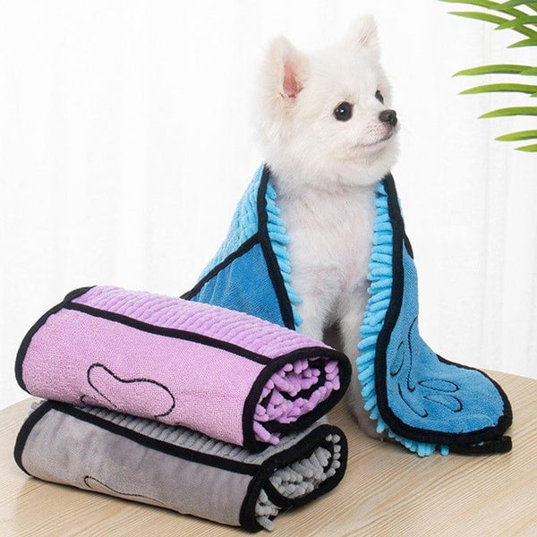 Super Absorbent Dog and Cat Bathrobe and Microfiber Bath Towels - Gifts for You 'n Me