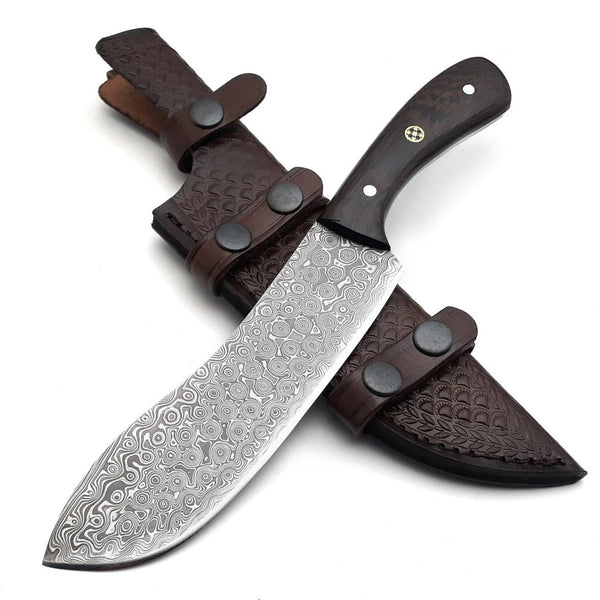 Super Cut Damascus Chef's Knife with Exotic Wenge Wood Handle