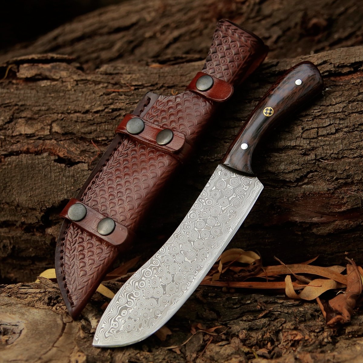 Super Cut Damascus Chef's Knife with Exotic Wenge Wood Handle