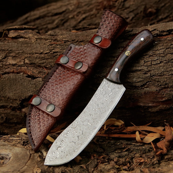 Super Cut Damascus Chef's Knife with Exotic Wenge Wood Handle