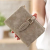 Super Cute Short Purses Vintage Style PU Leather Lady Short Clutch Small Matte Wallet For Women And Girls