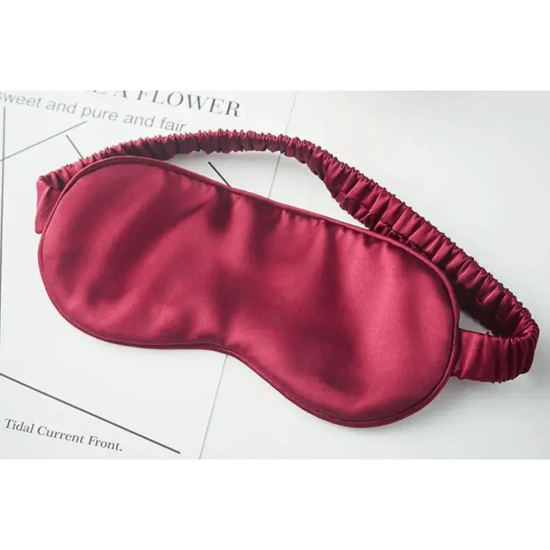 Super Smooth  Mulberry Silk Sleep Eye Mask & Blindfold With Elastic Strap Travel Eye Patch Soft Nap Eye Patch  Eye Cover Eyeshade for Night Sleeping Mask For Women