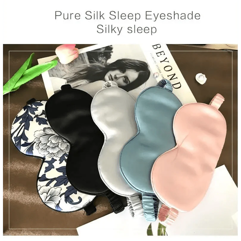 Super Smooth  Mulberry Silk Sleep Eye Mask & Blindfold With Elastic Strap Travel Eye Patch Soft Nap Eye Patch  Eye Cover Eyeshade for Night Sleeping Mask For Women