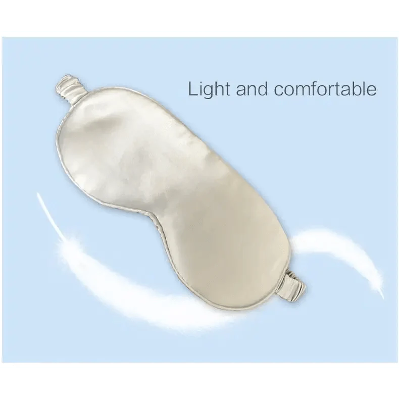 Super Smooth  Mulberry Silk Sleep Eye Mask & Blindfold With Elastic Strap Travel Eye Patch Soft Nap Eye Patch  Eye Cover Eyeshade for Night Sleeping Mask For Women