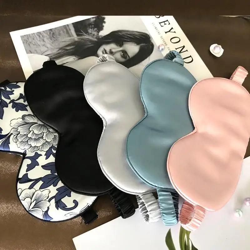 Super Smooth  Mulberry Silk Sleep Eye Mask & Blindfold With Elastic Strap Travel Eye Patch Soft Nap Eye Patch  Eye Cover Eyeshade for Night Sleeping Mask For Women