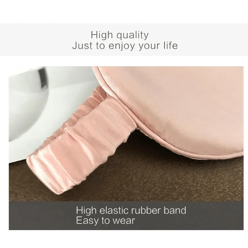 Super Smooth  Mulberry Silk Sleep Eye Mask & Blindfold With Elastic Strap Travel Eye Patch Soft Nap Eye Patch  Eye Cover Eyeshade for Night Sleeping Mask For Women