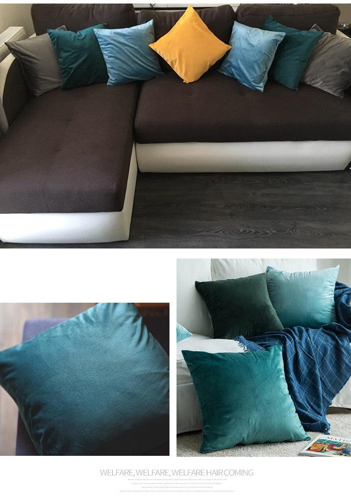Super Soft Cushion Cover Velvet Pillow Cover Living Room Velvet Decorative Throw Pillow Covers Soft Solid Square Cushion Case For Couch Home Decorative Pillows